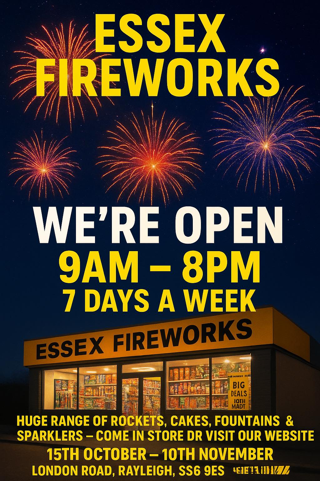 Essex Fireworks - Shop | Rayleigh