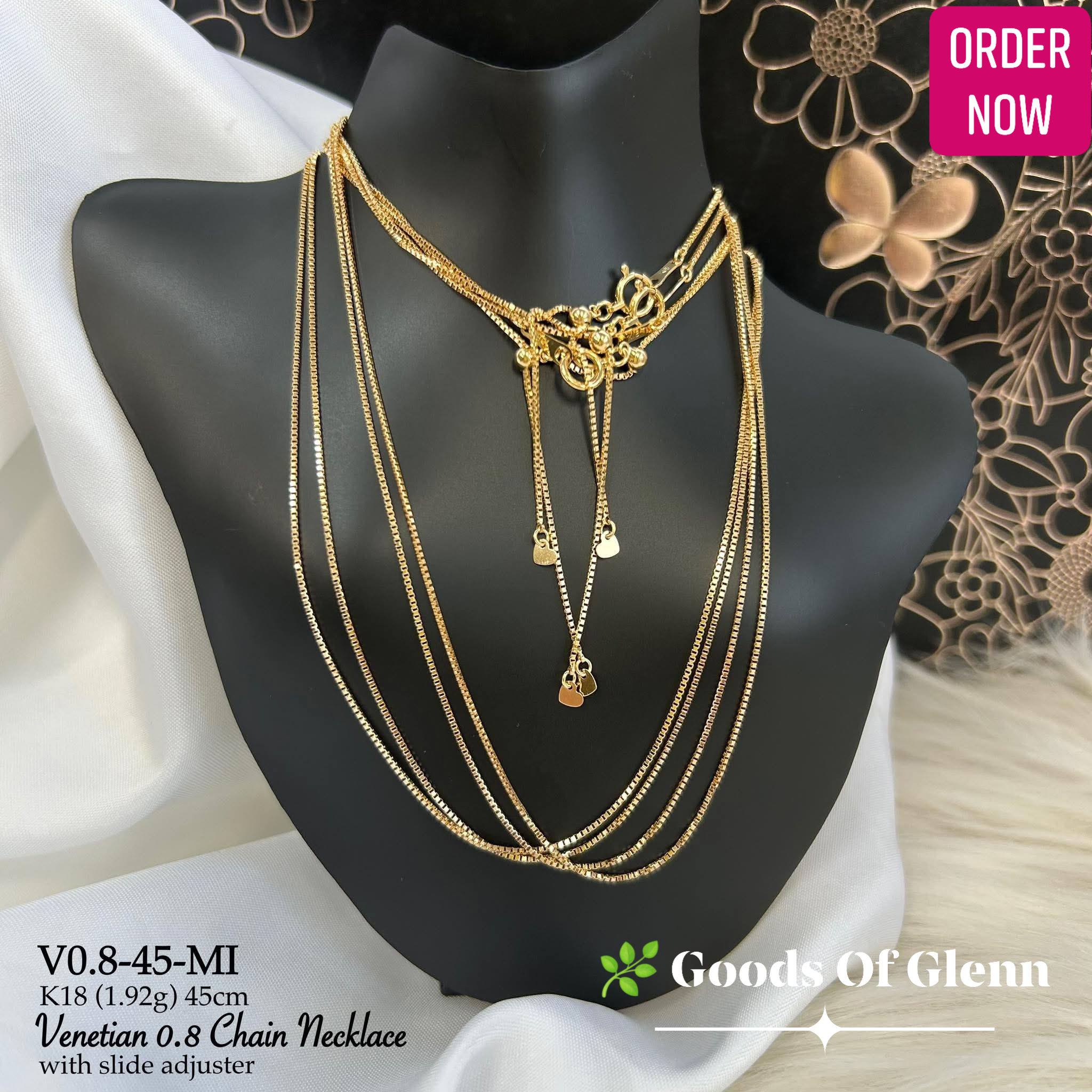 K18 japan gold necklace available