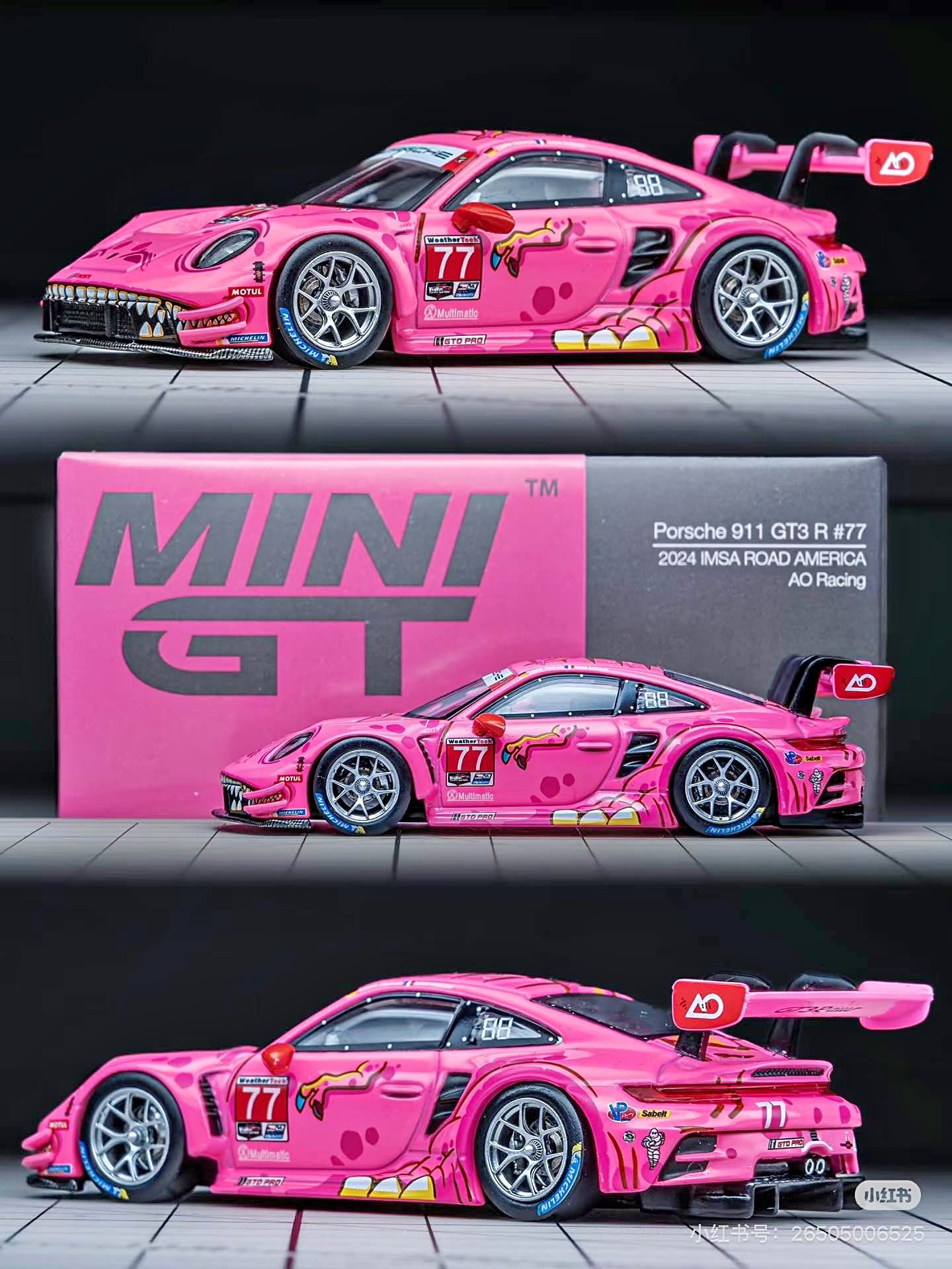 MINI GT 1052 Porsche 911 GT3 R #77 Roxy - Toy Race Car & Track Sets ...