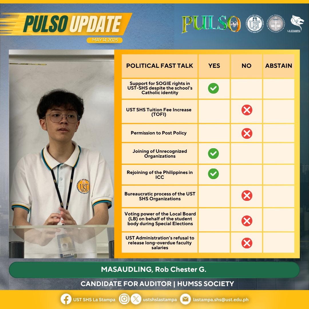 UST SHS La Stampa added a new photo. - UST SHS La Stampa
