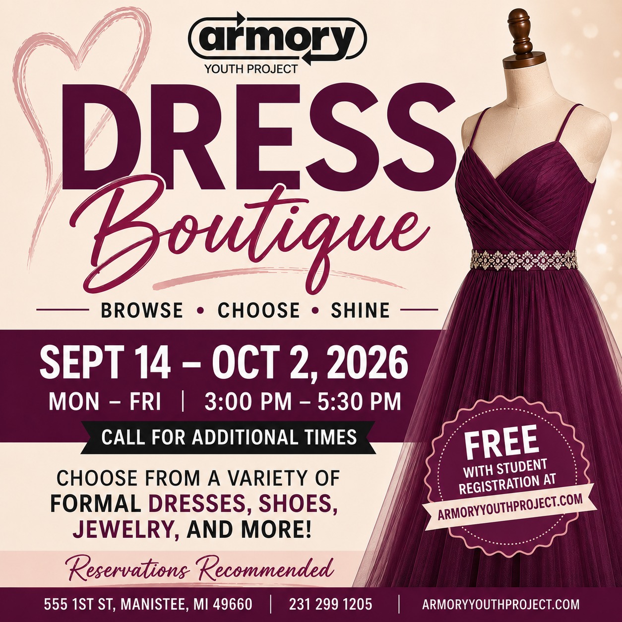 homecoming dress boutiques michigan Armory Evening gown