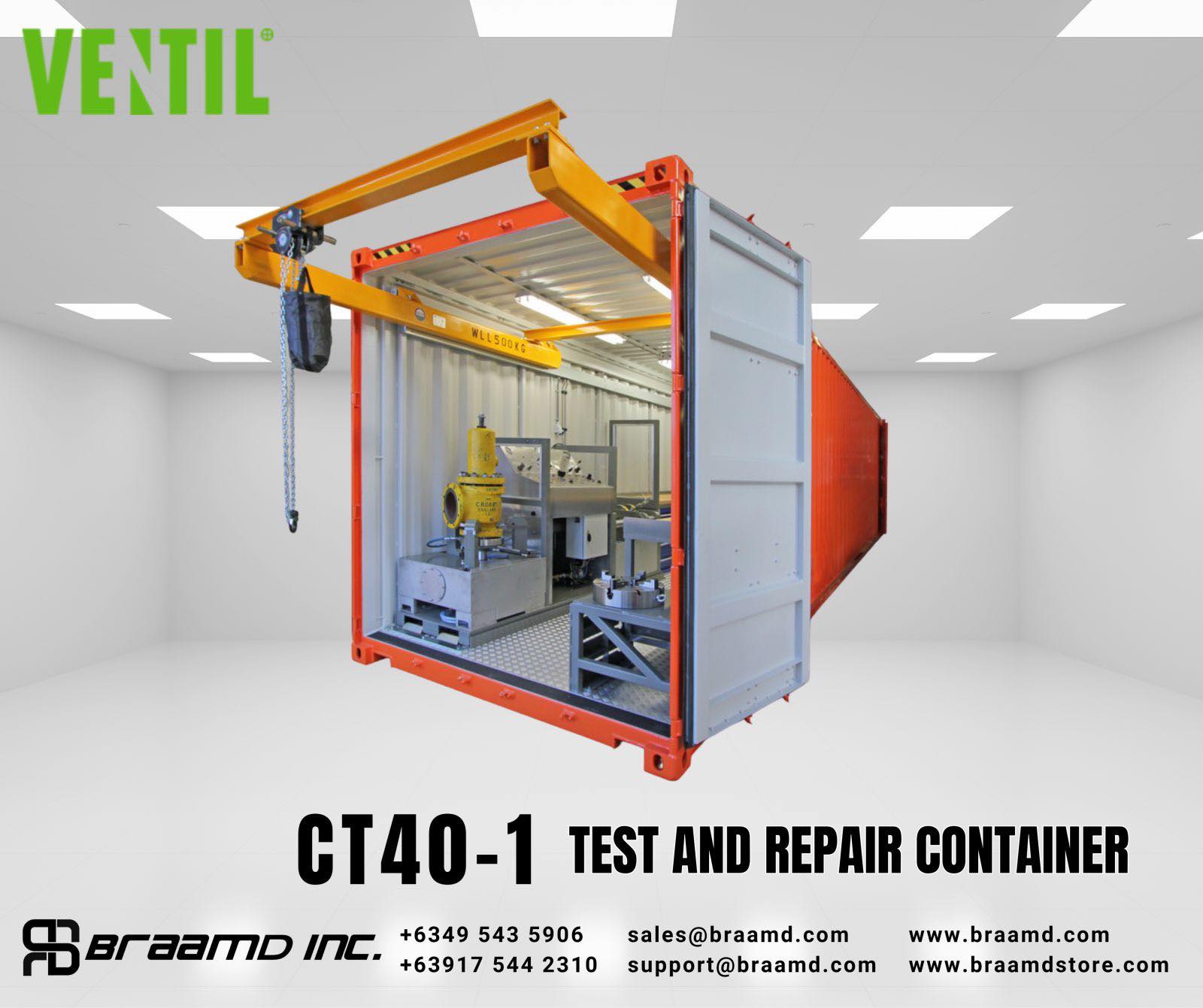 Braamd - Ventil CT40-1 – Mobile Test & Repair Container The Ventil CT40 ...