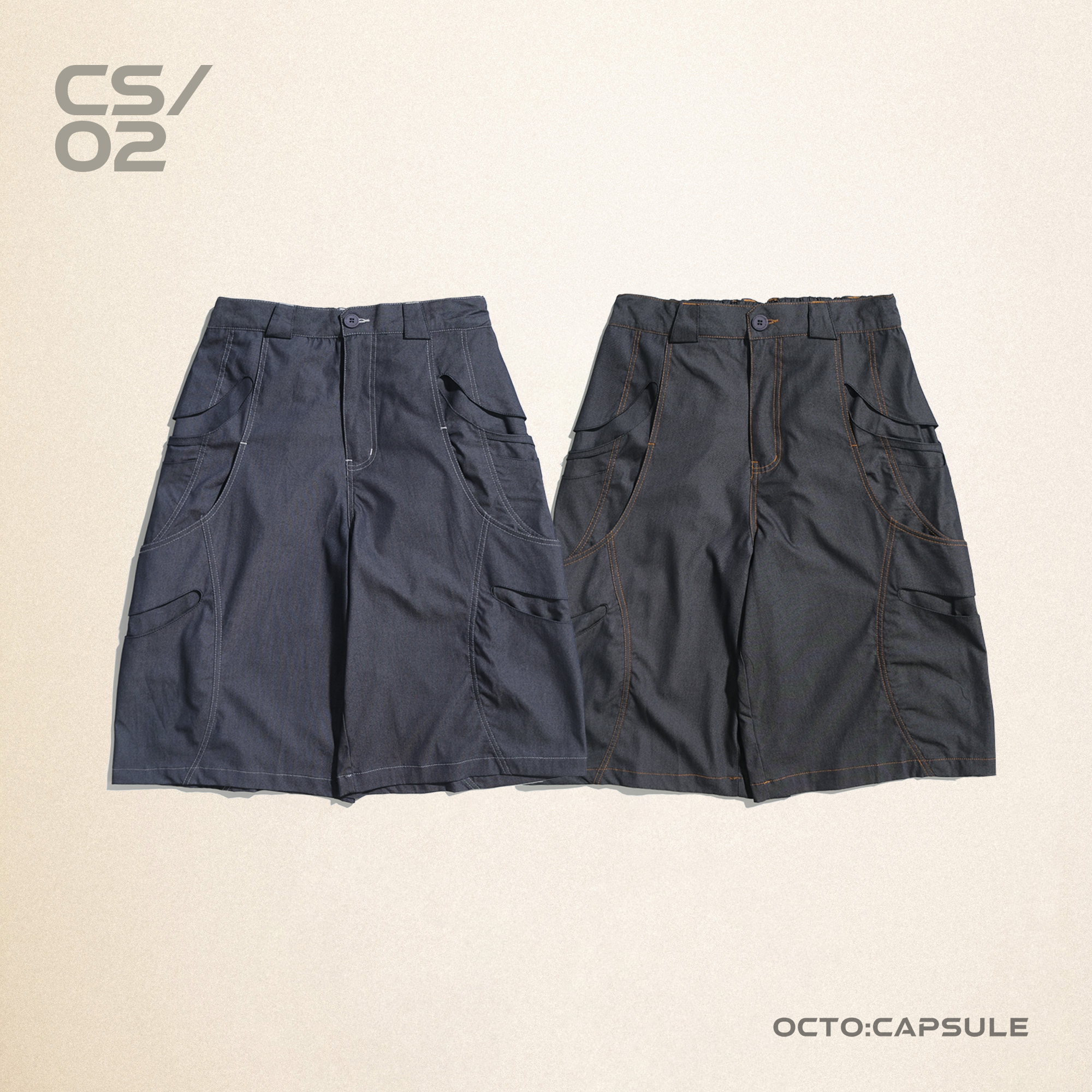 OCTO GAMBOL® SS26 CAPSULE 02 / ) S26-C2-S Offset Void Shorts