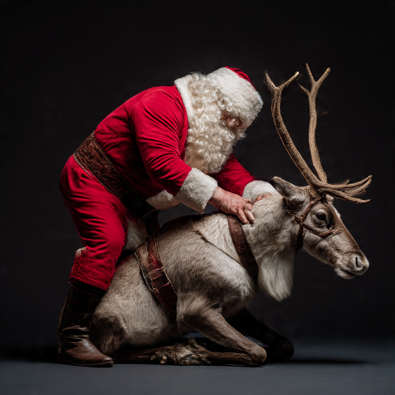 Andrews - Santa is making sure the reindeer are adjusted and rested and ...