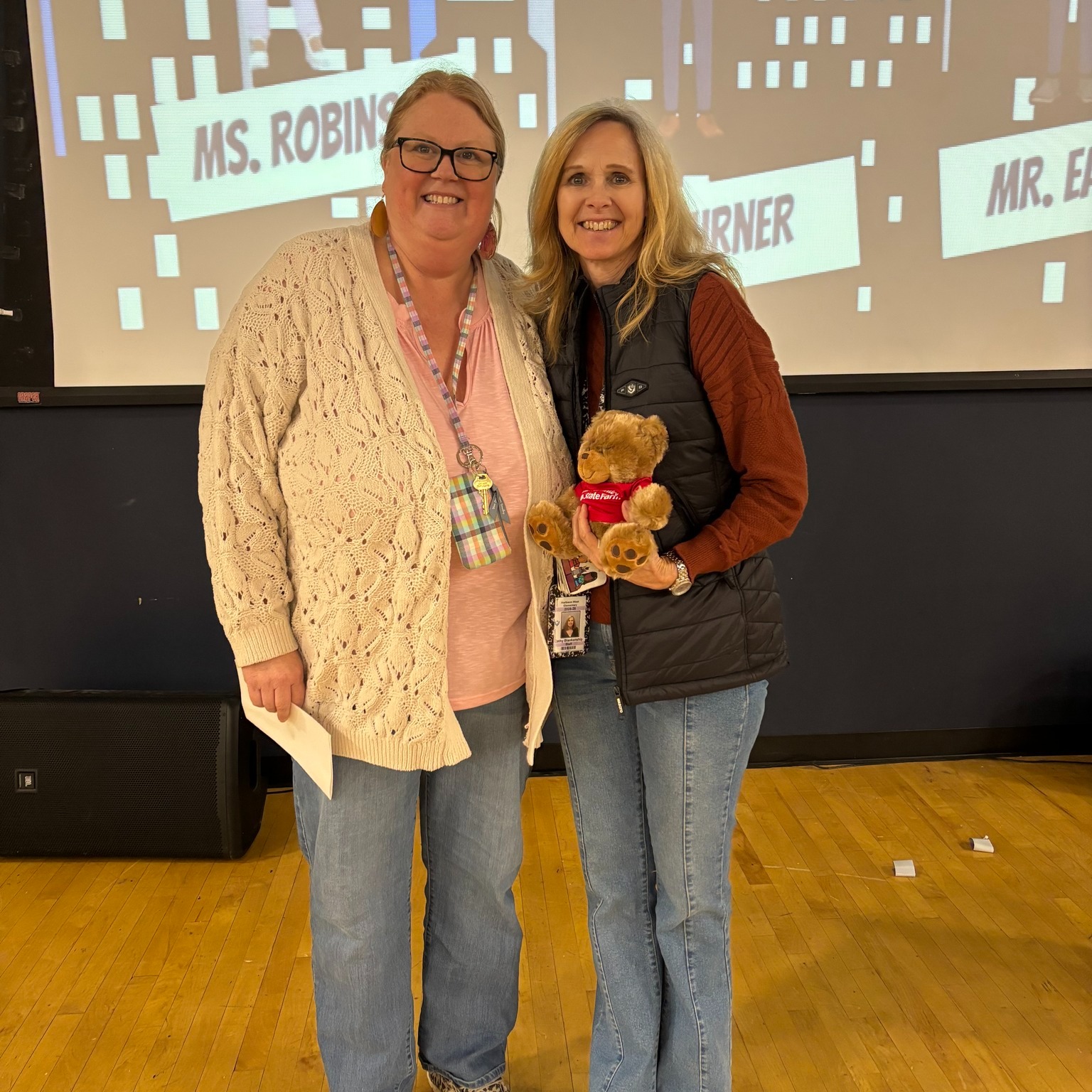Congratulations to Mrs. Blankenship, our good neigh'bear' for the month ...