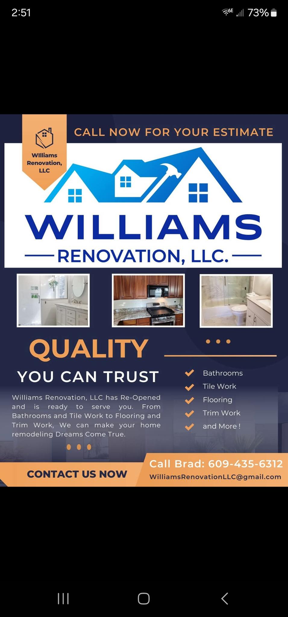 Williams Renovation LLC | Mays Landing NJ