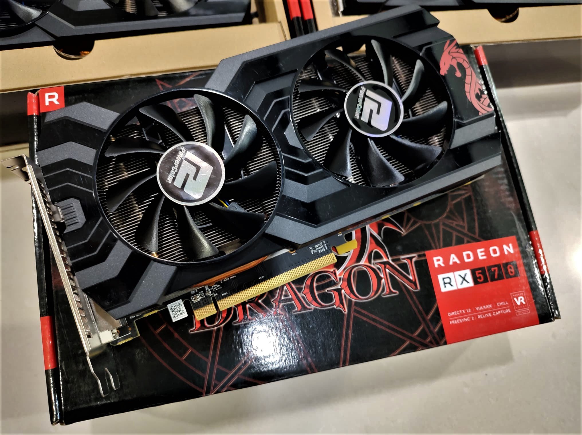 🏷 POWERCOLOR RX 570 4G พร้อมกล่อง 🏷... - อุปกรณ์ คอมมือสอง