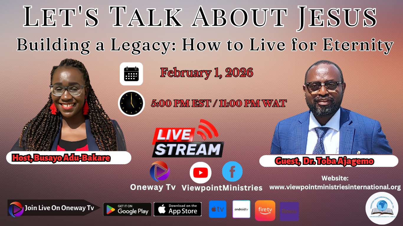 LET’S TALK ABOUT JESUS – LIVE... - Viewpoint Ministries | Facebook