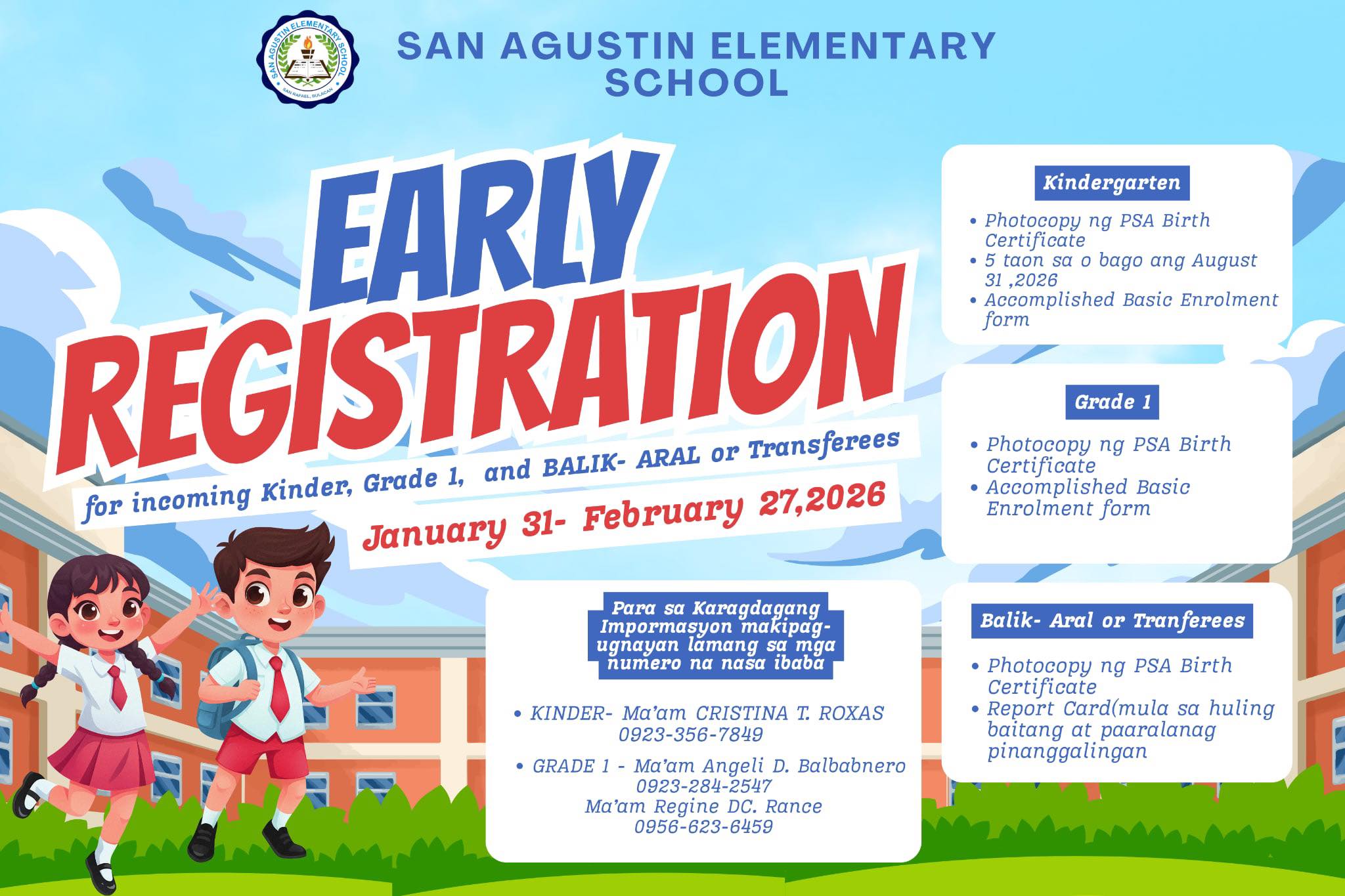 DepEd - EARLY REGISTRATION School Year 2026–2027 Bilang paghahanda sa ...