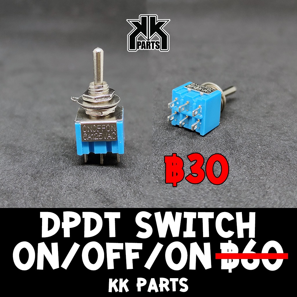 30 Pezzi Interruttore A Pulsante DPDT 6 Pin - Uxcell, 3A 250V, Latching, Montaggio A Filo