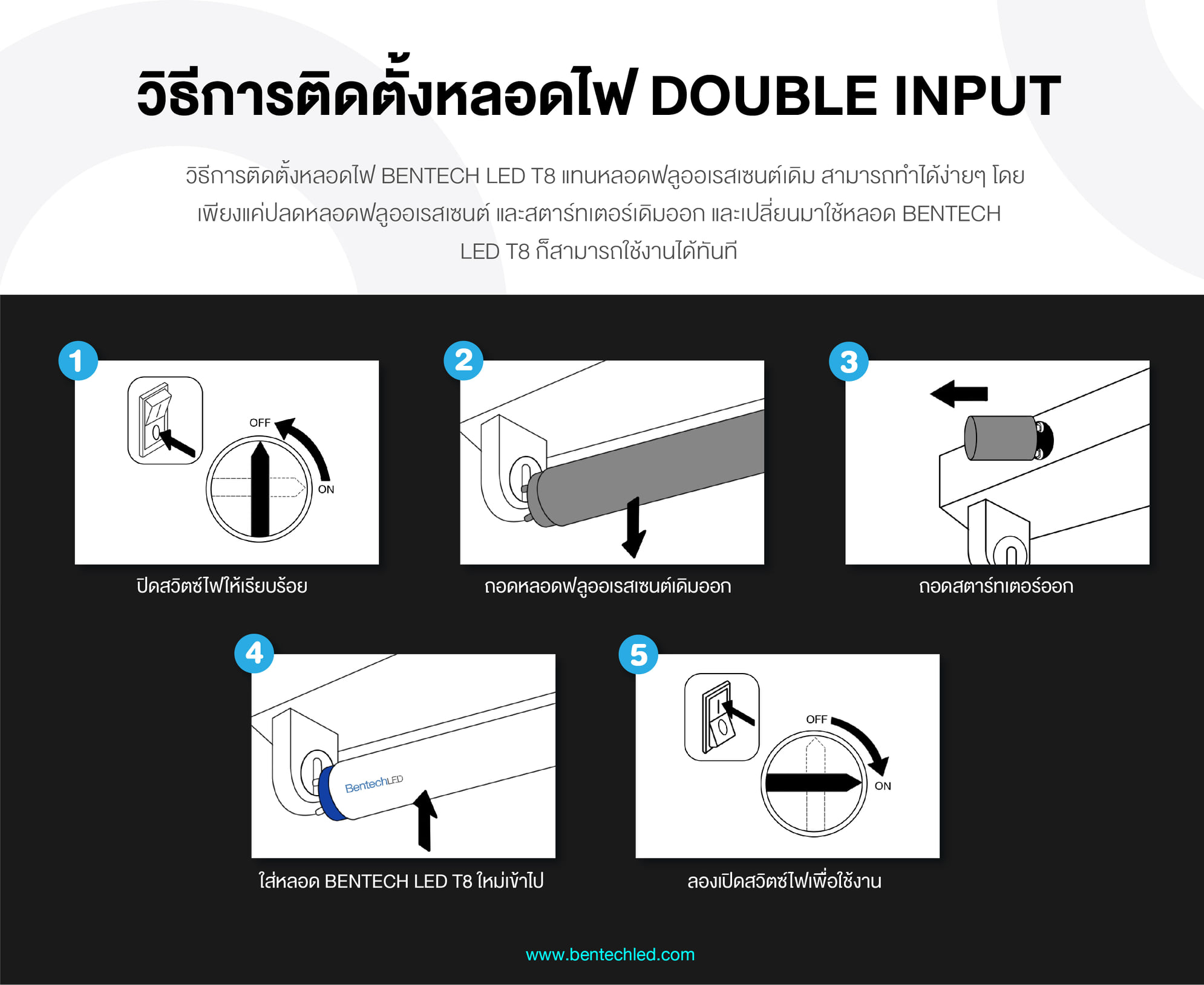 Bentechled หลอดไฟ LED โคมไฟ โรงงาน High Bay | Bangkok