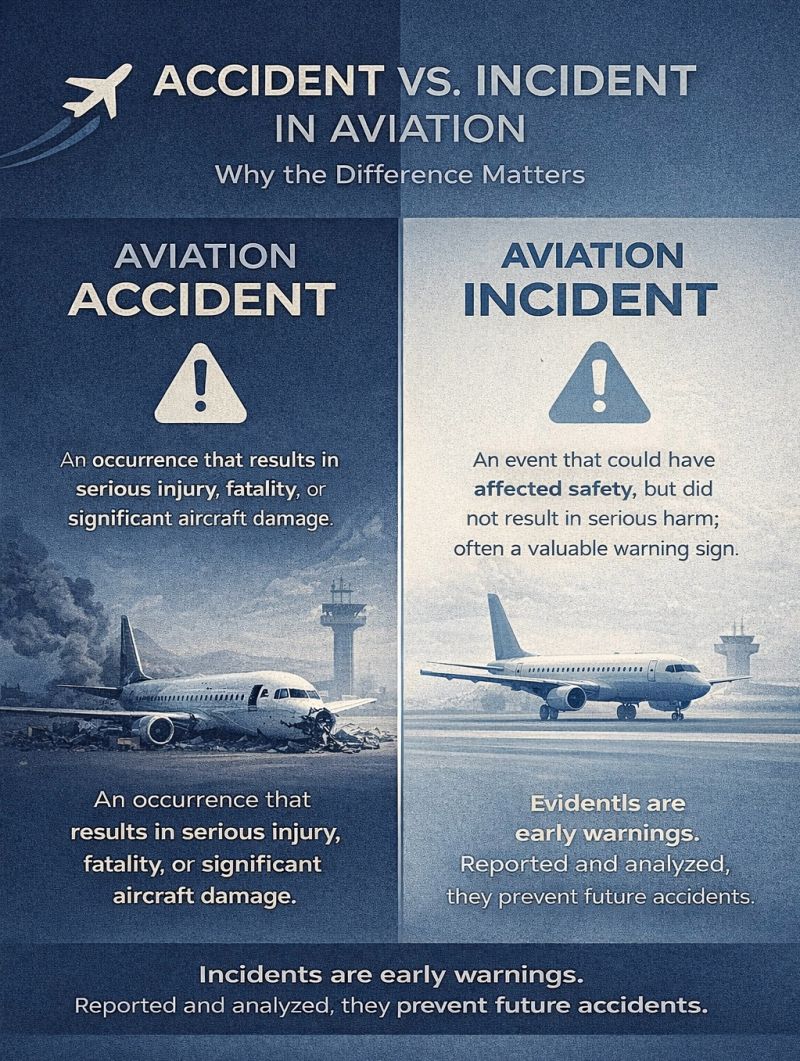 ️ Accident vs. Incident in Aviation... - Aviation-knowledge | Facebook