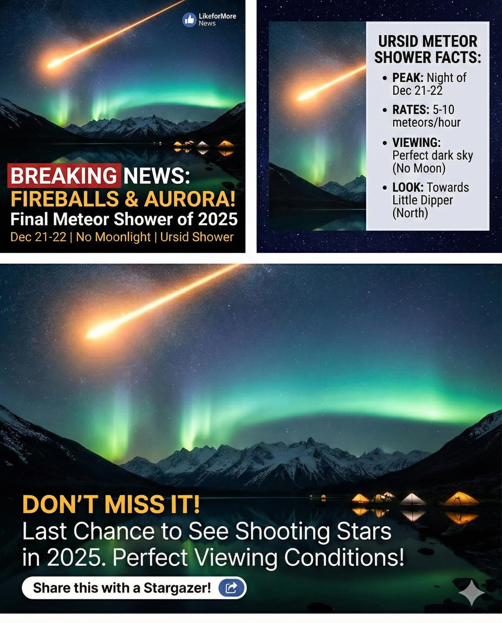 Likeformore - Be sure to catch the last Meteor shower of the year # ...