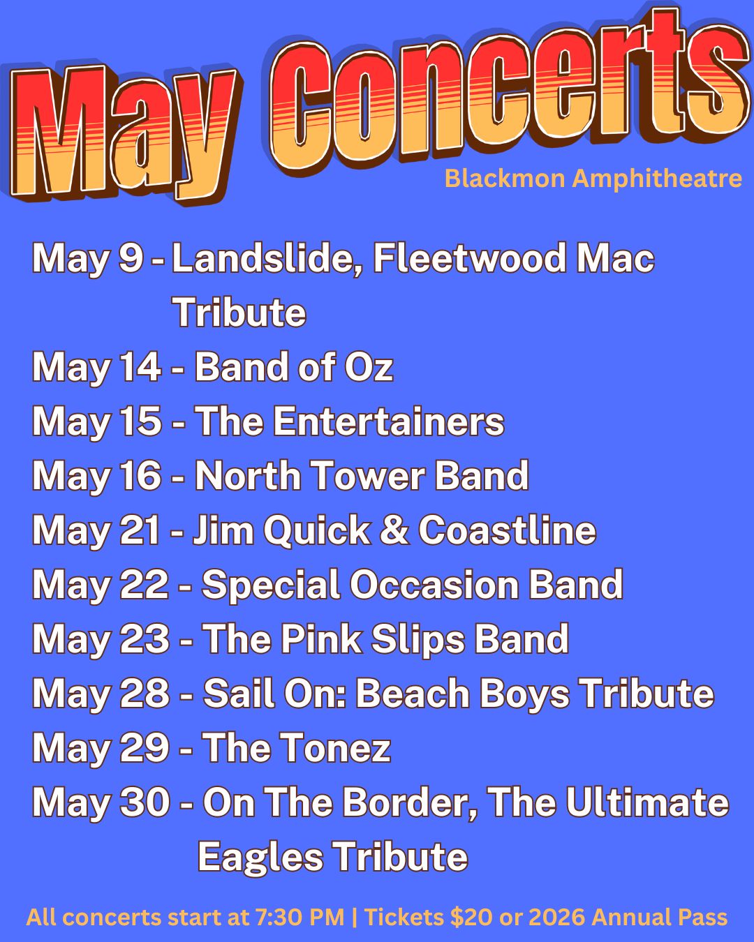 Blackmon Amphitheatre summer concert series