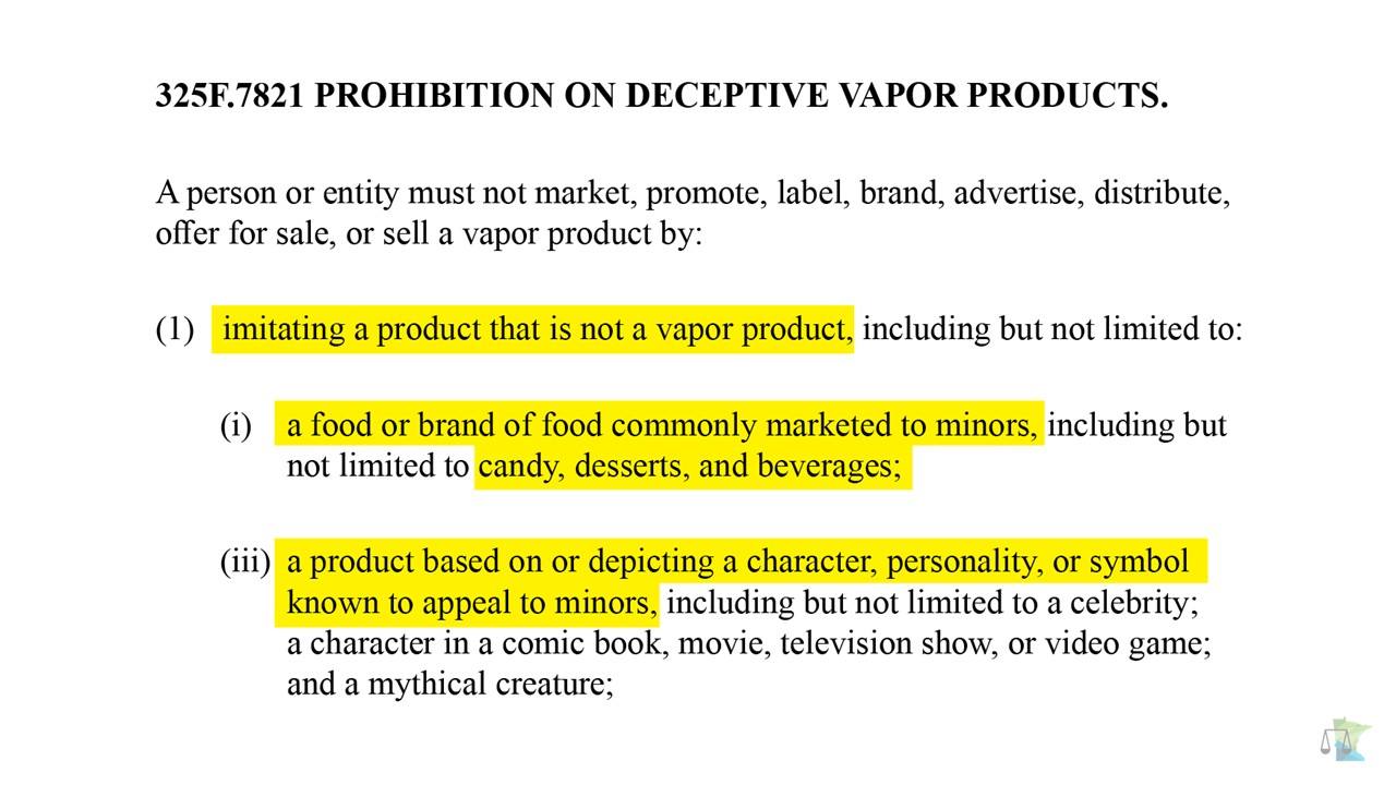 minnesota flavored vape ban Today, I filed a lawsuit to halt the sale of Loon vapes in Minnesota. State law bans e-cigarettes designed to appeal to kids. With flavors like Cotton Candy and Mountain Dude, Loon mg:20mg Flavor:Honeydew All-in-One Disposable Vape Pen