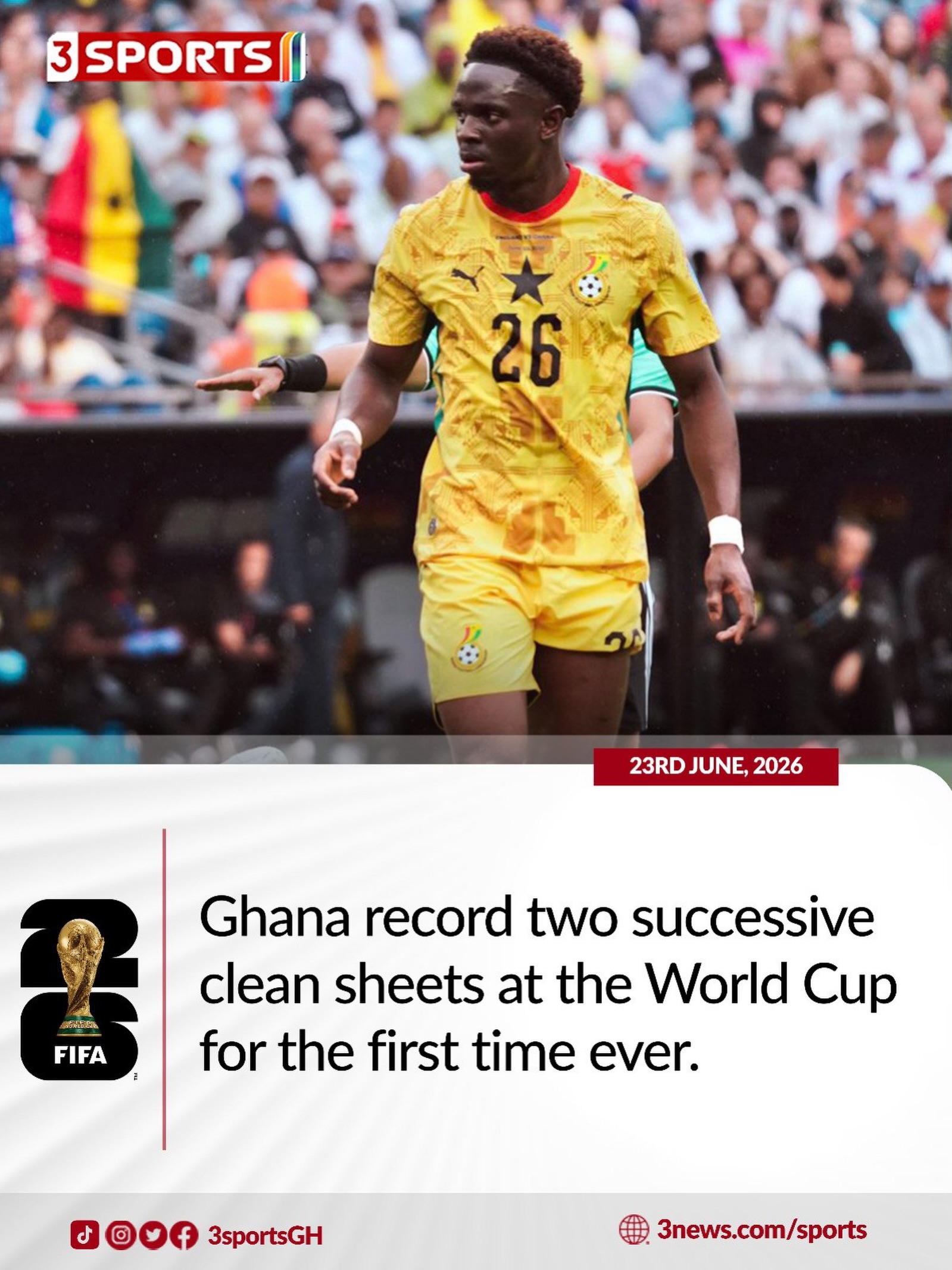 Did you know that the Black Stars have kept two successive clean