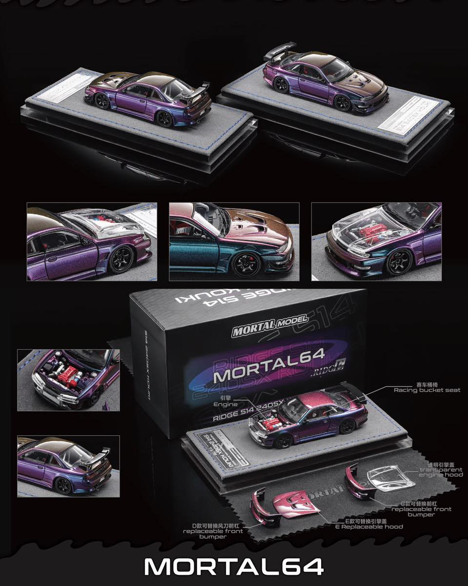 Pre-order ^^ MORTAL 1/64 Diecast Model NISSAN S14 KOUKI A