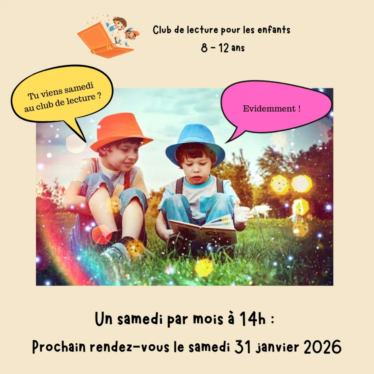 Les - 📖 Club de lecture pour les enfants de 8 à 12 ans 📖 Le prochain ...