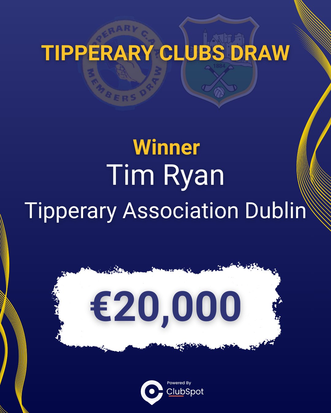Tipperary - Congratulations to the January Tipperary Clubs Draw star ...