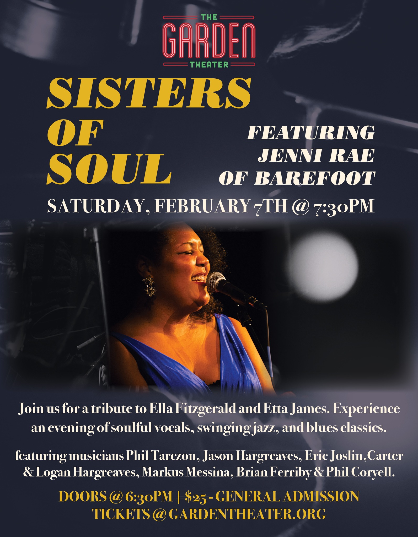Sisters of Soul w/ Jennie Rae of Barefoot @ The Garden Theater