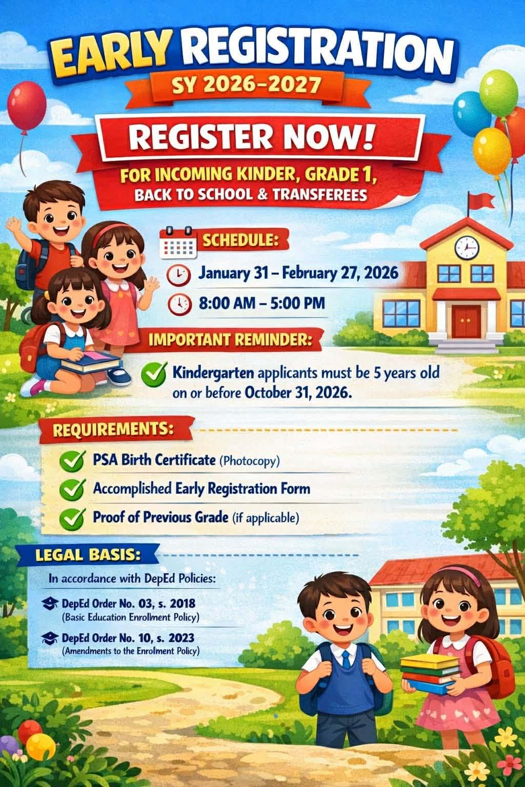 Baliwagan - 📚 Early Registration is Now Open! 📚 Get your little ...