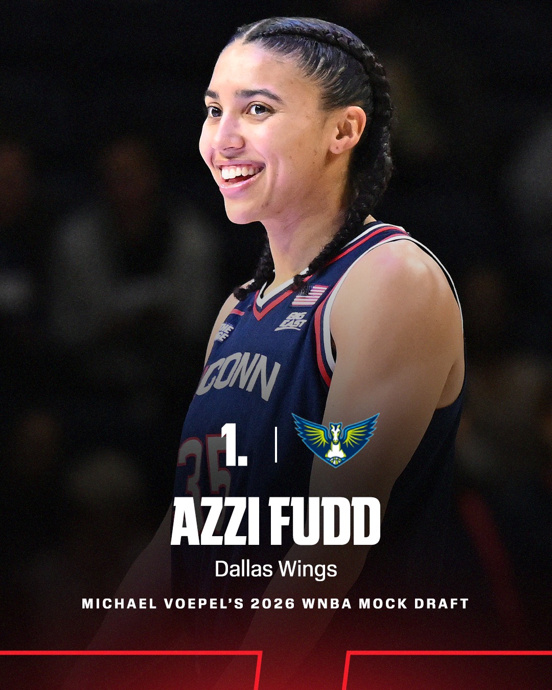 Michael Voepel's 2026 WNBA mock draft is here‼️ UConn's Azzi Fudd