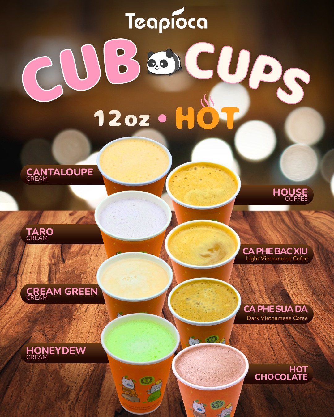 Teapioca Lounge - The Cub just got cozy 🐼☕ Introducing Hot... | Facebook