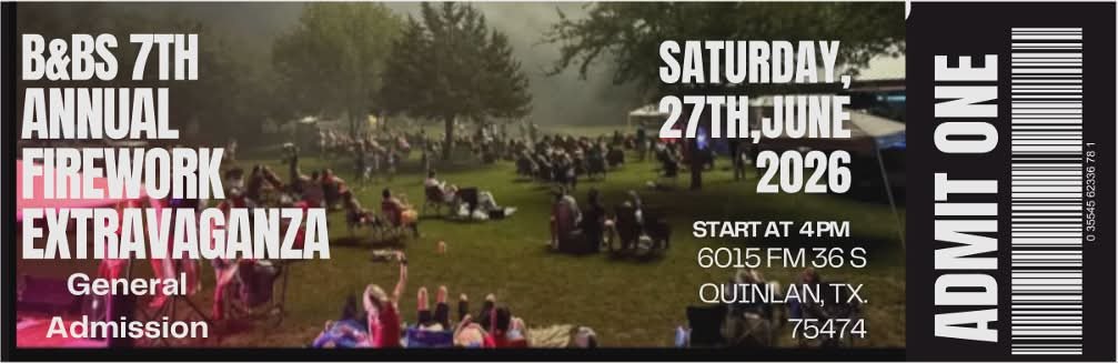 B&Bs 7th Annual Fireworks Extravaganza The 250th Anniversary of Our ...