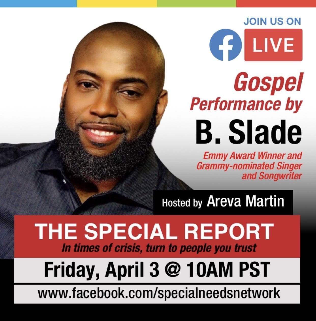 B.Slade - Tomorrow, April 3rd at 10am PST! http://facebook.com ...