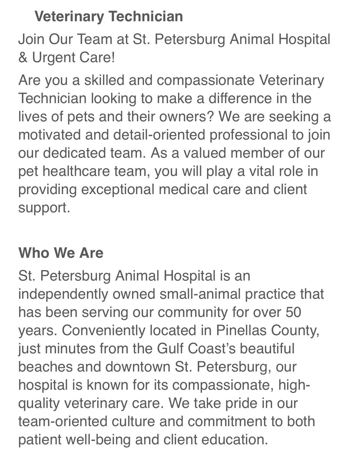 Florida Veterinary Technician Association