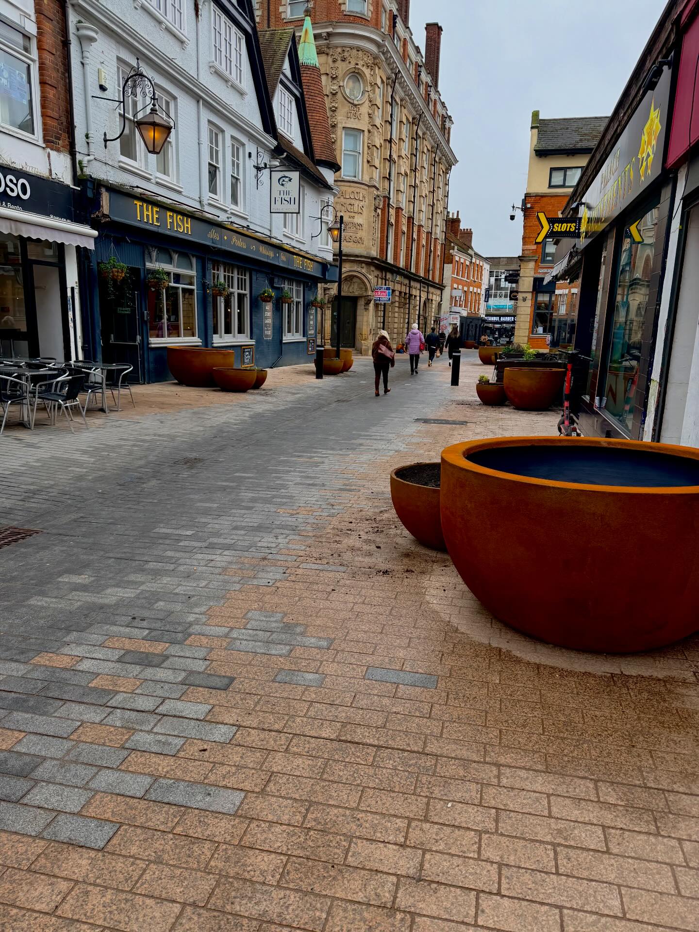 Northampton - New planters in place in Fish Street. How nice are these ...