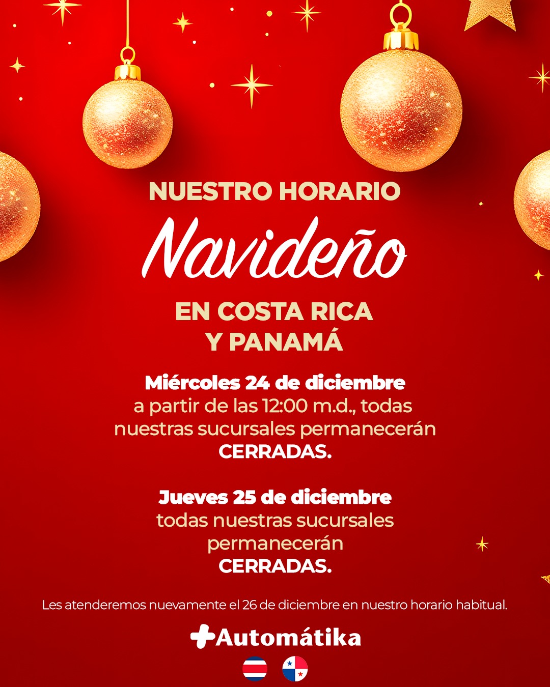 Automátika - Atención Instaladores 🎅 Les compartimos nuestro horario ...