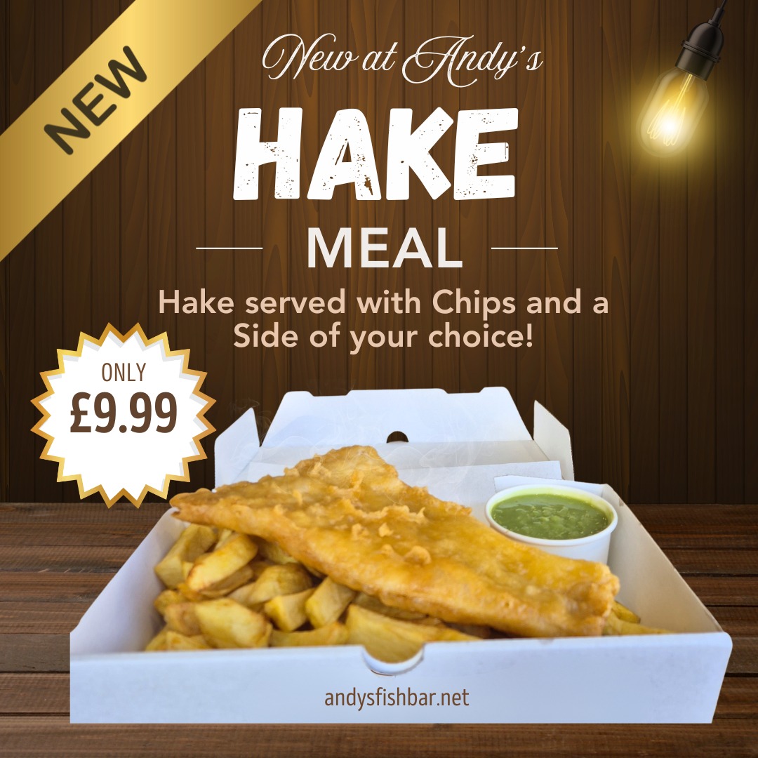 Andy's - 3 lucky winners will WIN a Fish Meal of their choice! HAKE ...