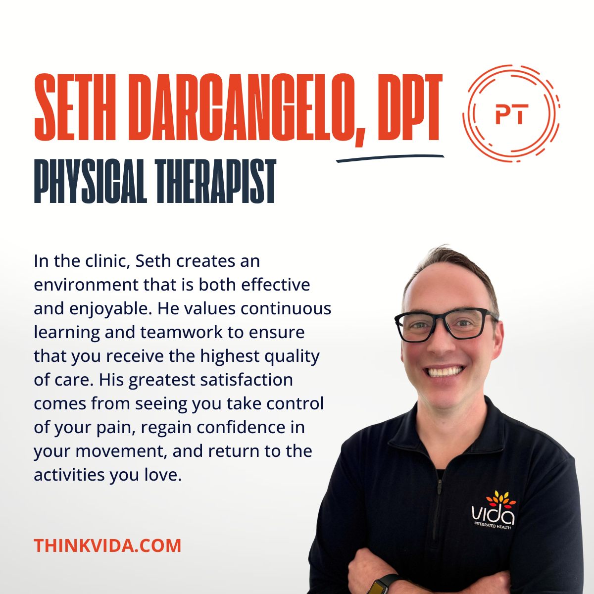 Vida - Help us welcome Seth Darcangelo, DPT to our Vida Renton team! 👏🏽 ...