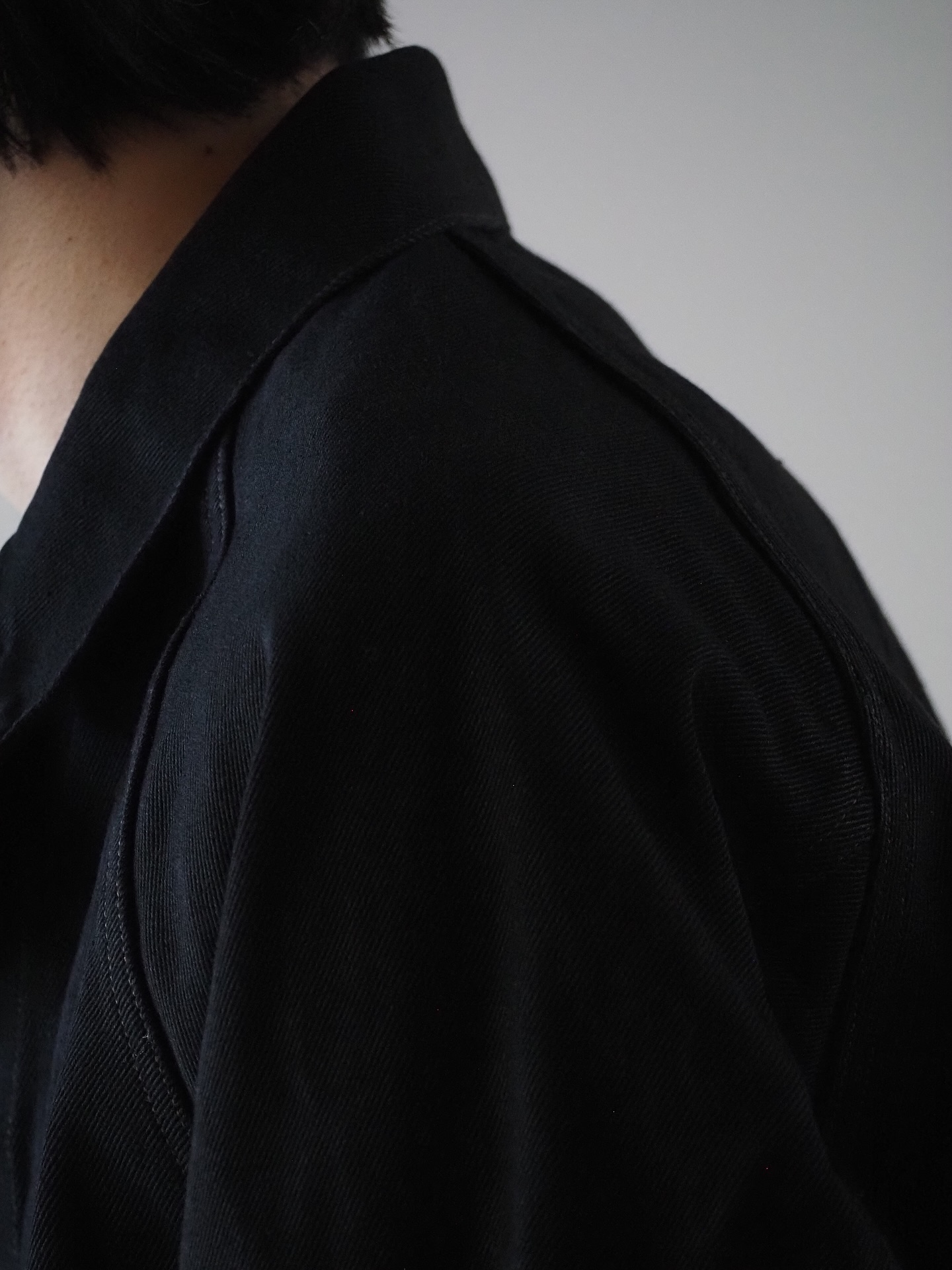 COMOLI D01-01002 ブラックデニム ワークジャケット color:BLACK size