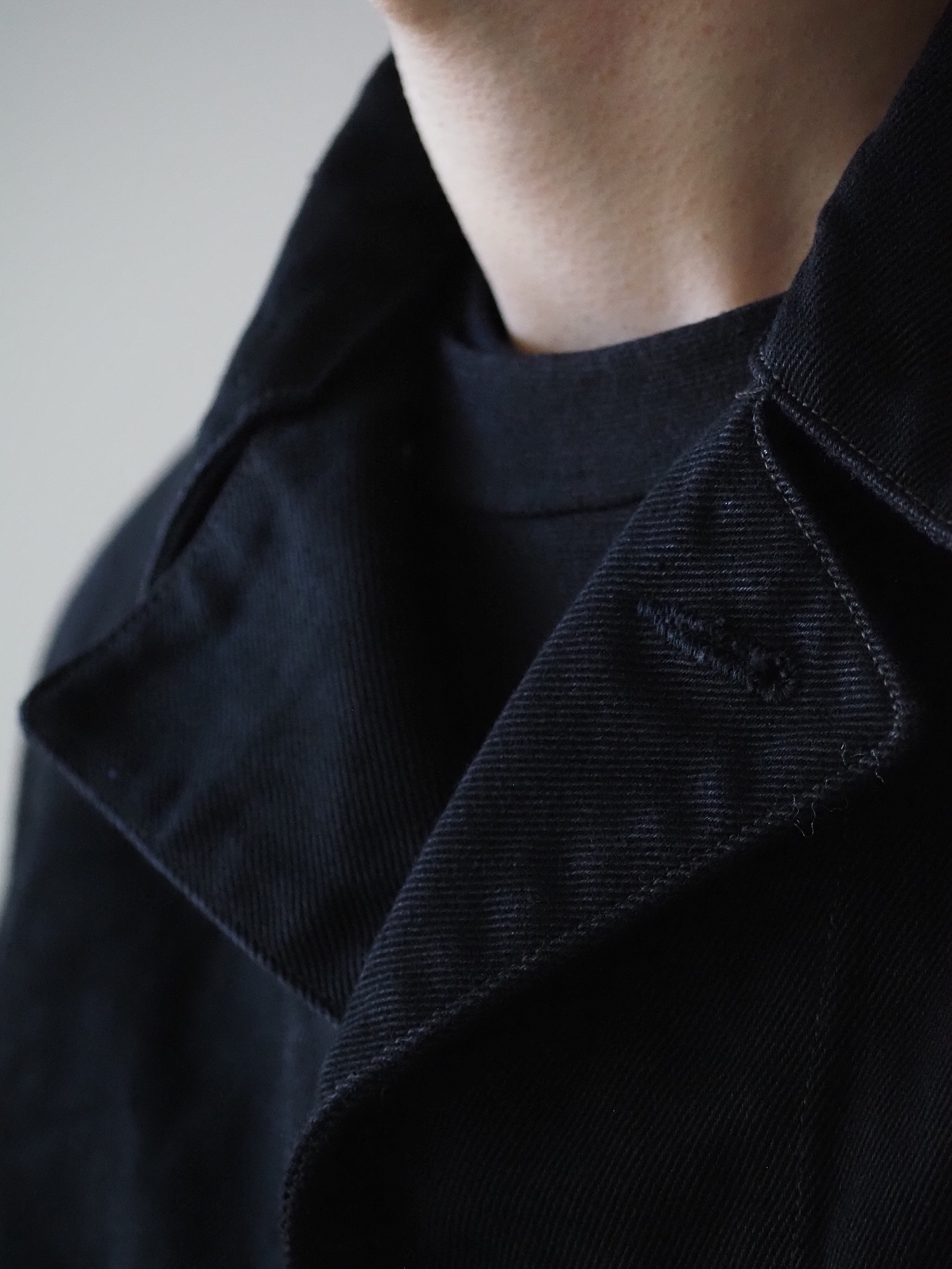 COMOLI D01-01002 ブラックデニム ワークジャケット color:BLACK size