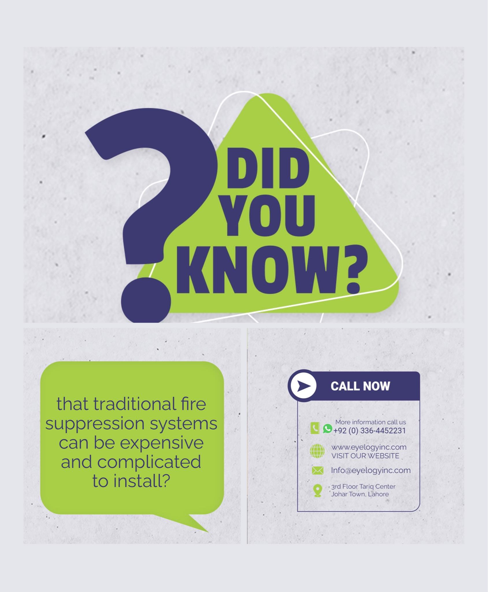 Eyelogy Inc - 🔥🛡️ Did you know that traditional fire suppression ...