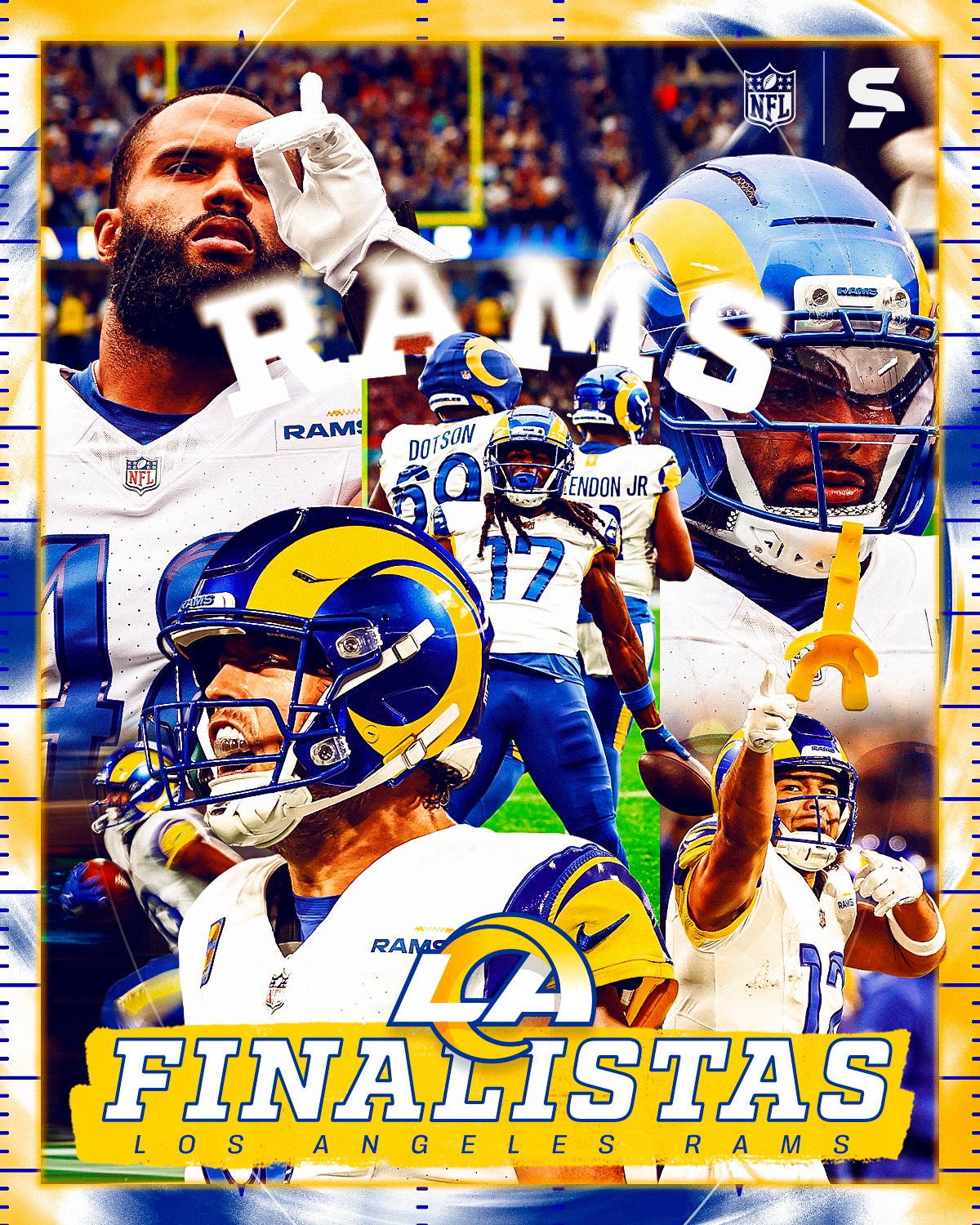sportv - OS RAMS SENTEM O CHEIRO DA FINAL!💥💙💛 LOS ANGELES FEZ HISTÓRIA ...