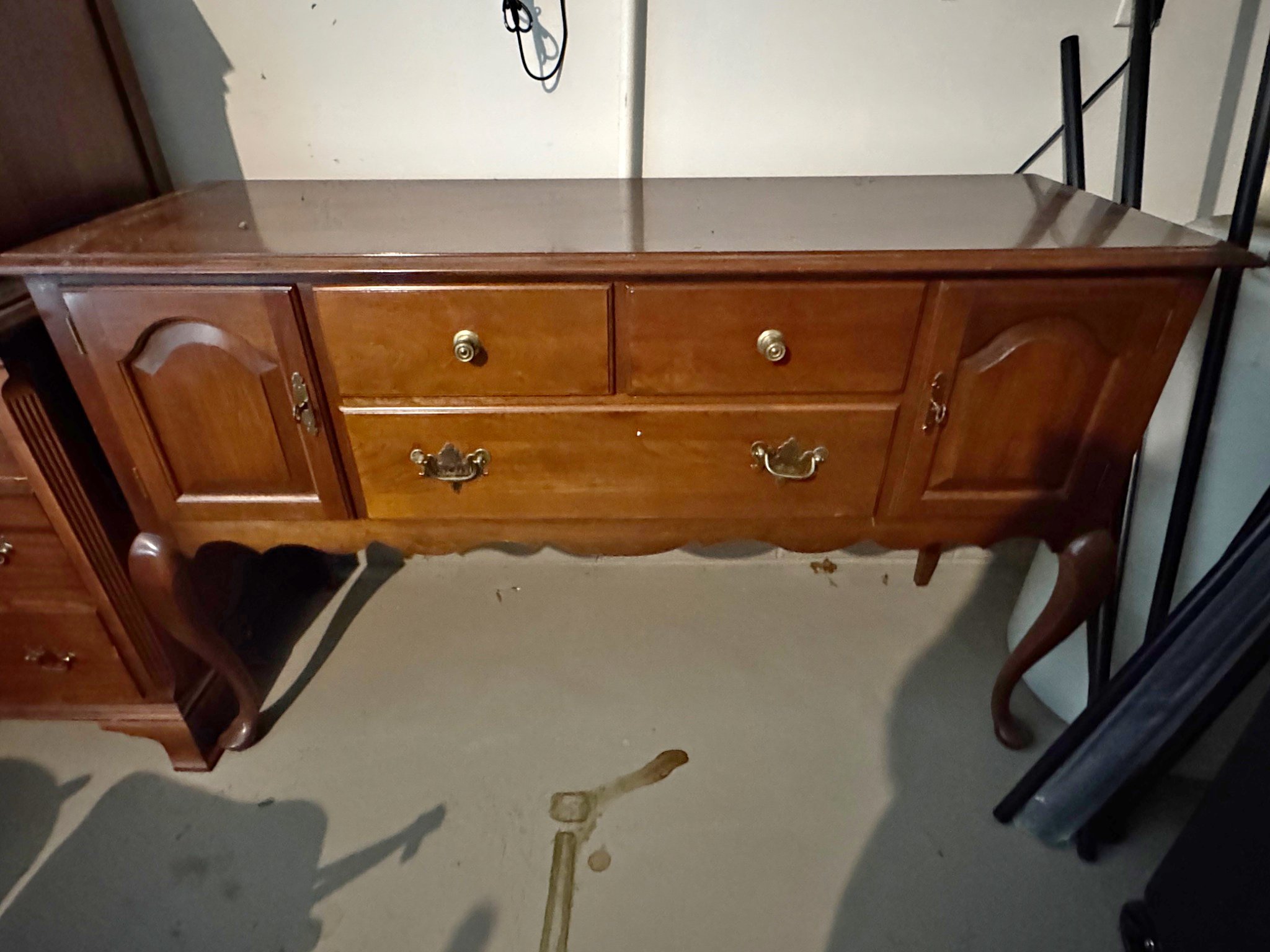 Antique Queen Anne Style Cherry Sideboard - Buffets & Sideboards ...