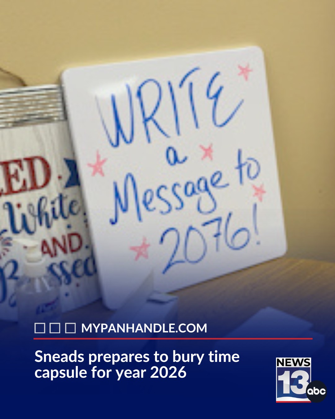 The town of Sneads is preparing to preserve memories of 2026 with
