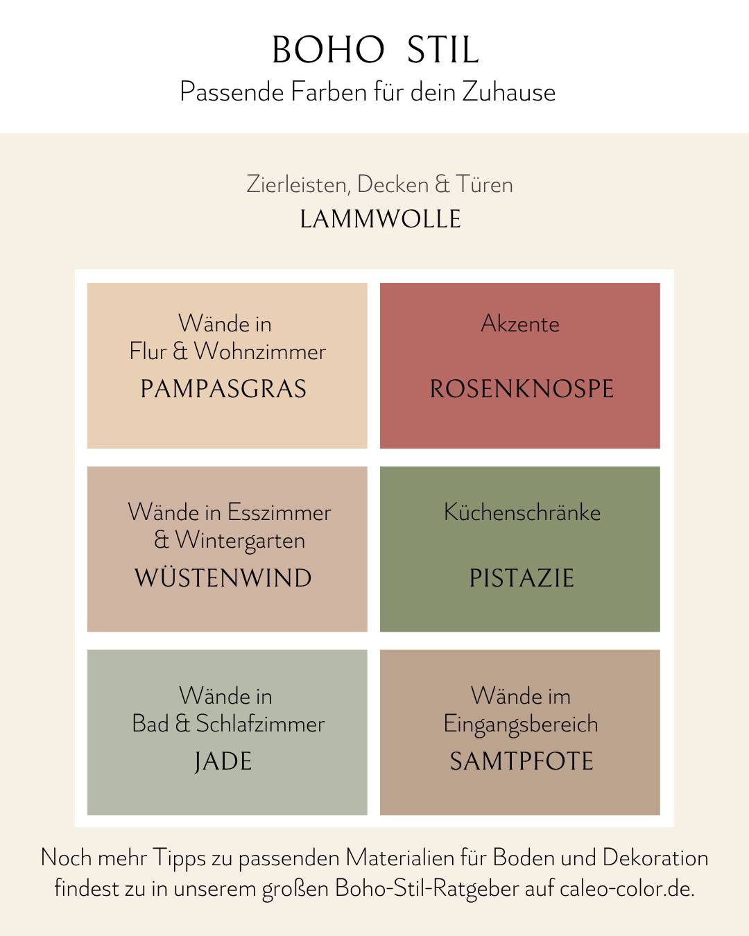 Farbkonzept im Boho-Stil – natürlich, kreativ & warm: Der Boho-Stil steht für Freiheit, Individualität und natürliche Leichtigkeit. Mit dem richtigen Farbkonzept für dein Zuhause schaffst du eine
