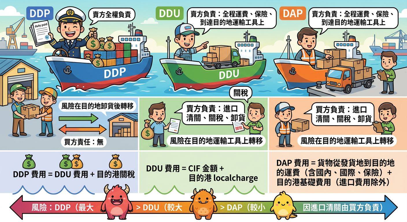 【揀錯條款，隨時蝕到入肉！🩸 一圖睇清 DDP/DDU/DAP... - HLT Logistics Limited | Facebook