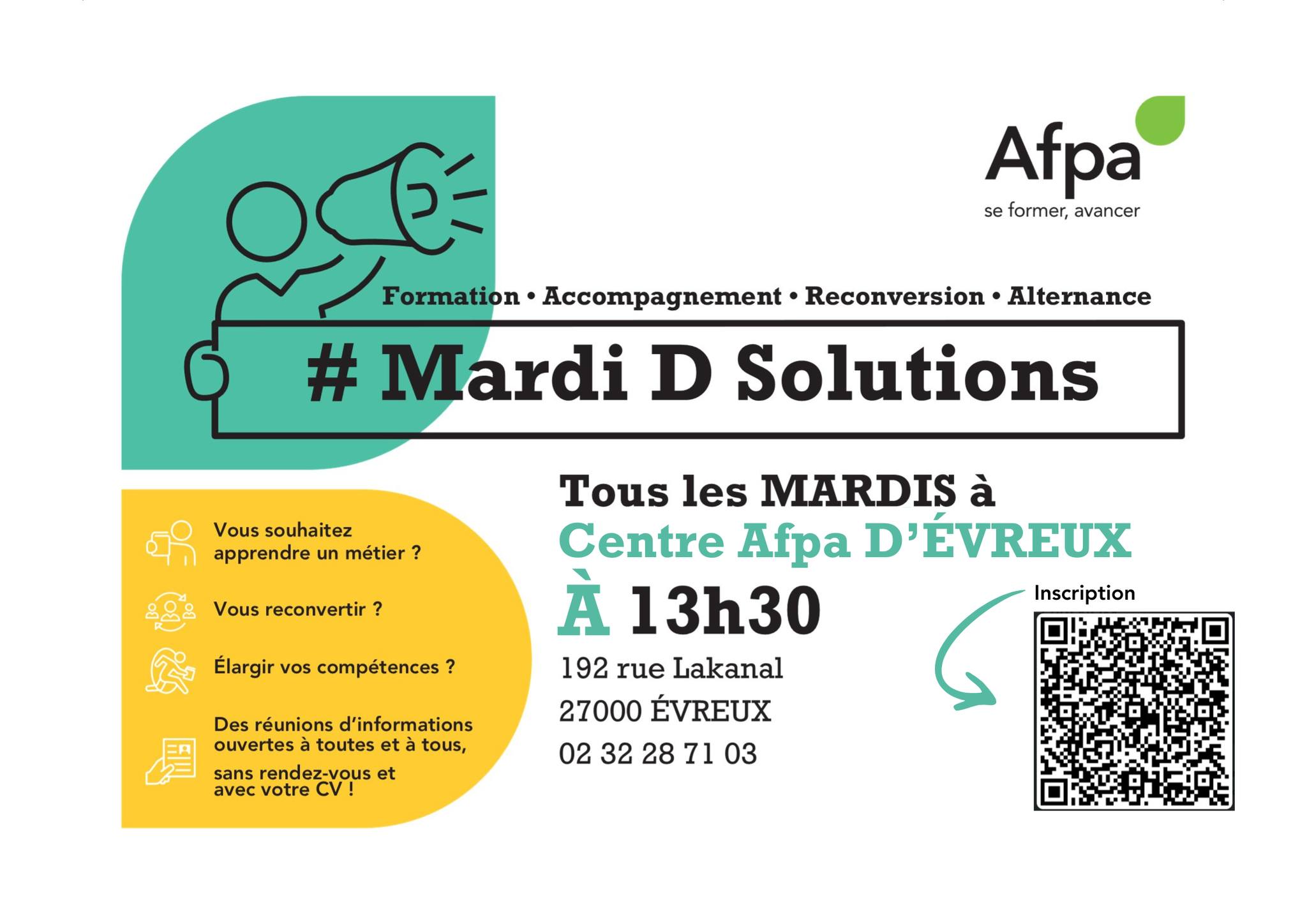 Afpa - 🔥 #MardiDSolutions au centre AFPA d'Évreux ! 🟢 Vous souhaitez ...