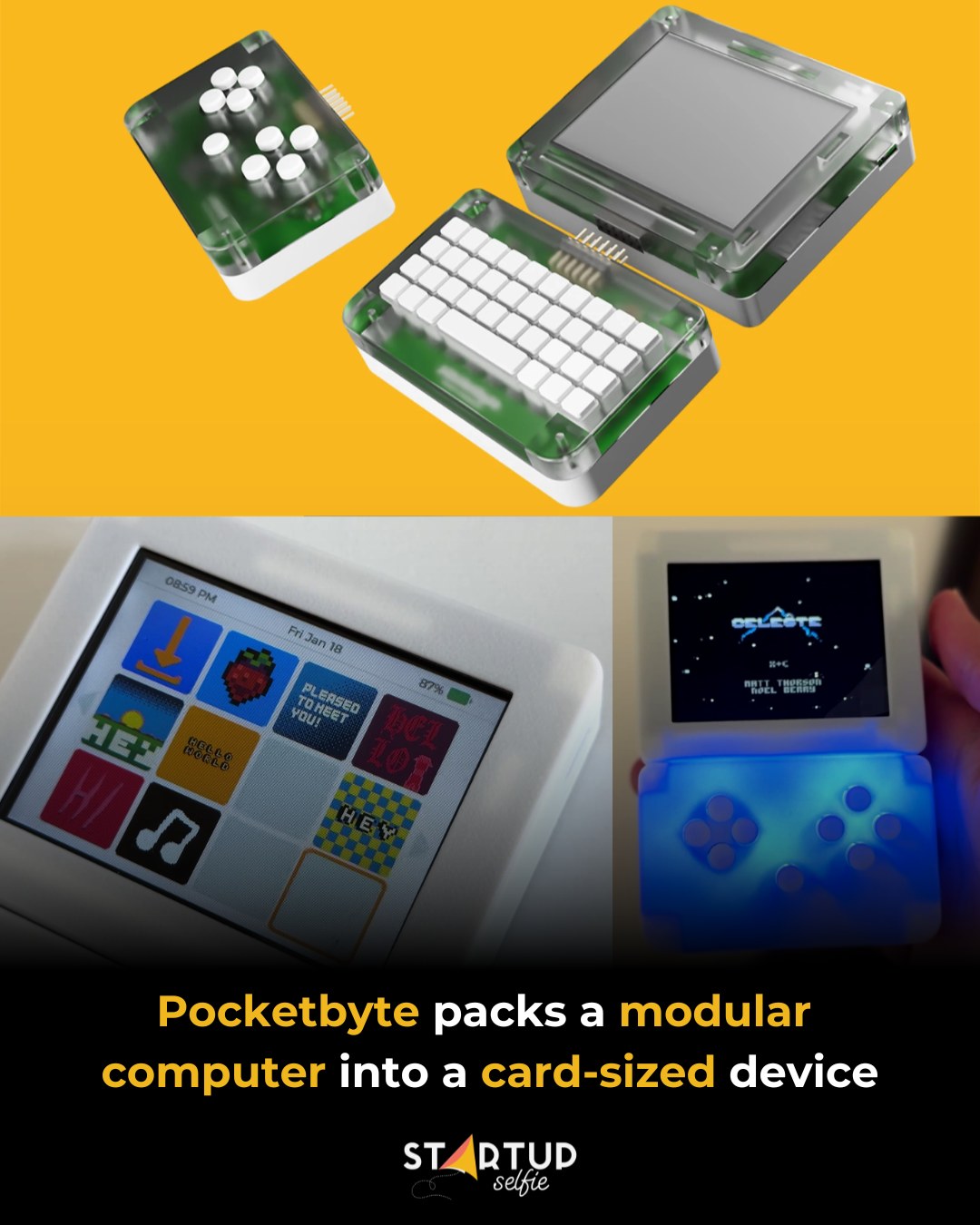 The Pocketbyte is an upcoming open-source portable computer that