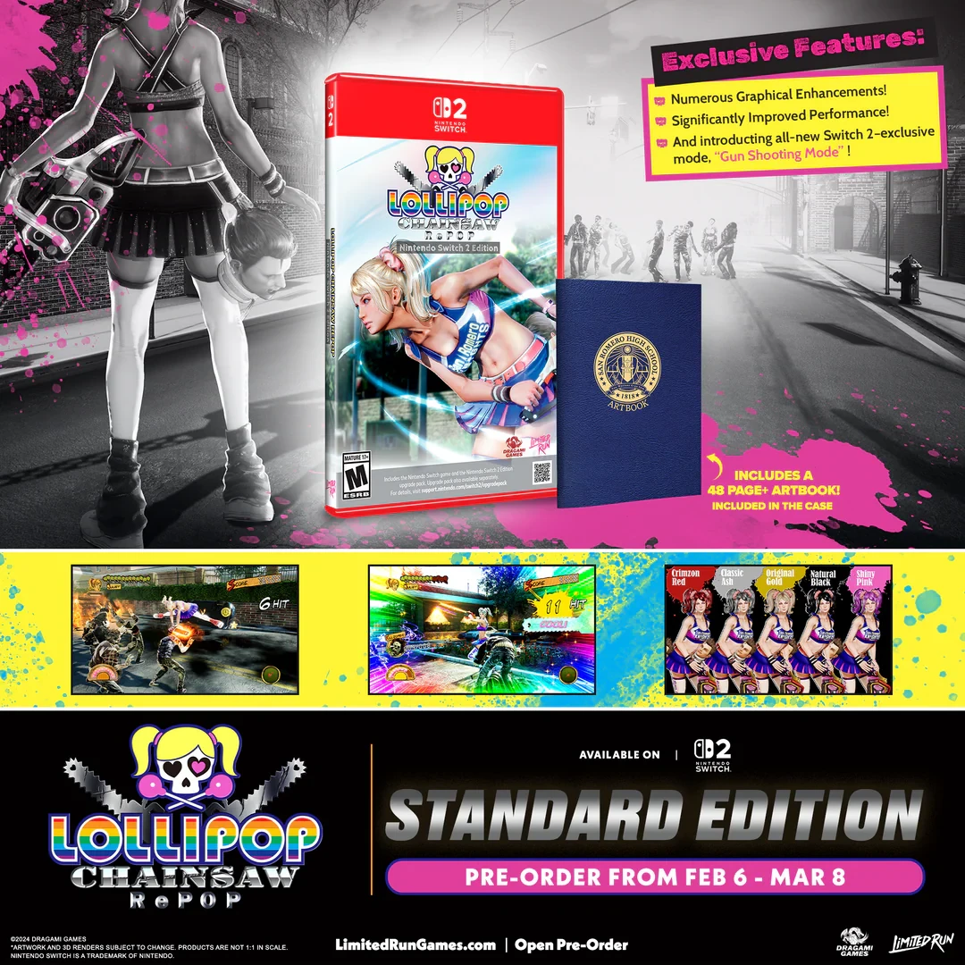 LOLLIPOP CHAINSAW RePOP Nintendo Switch 2 Edition is up for pre