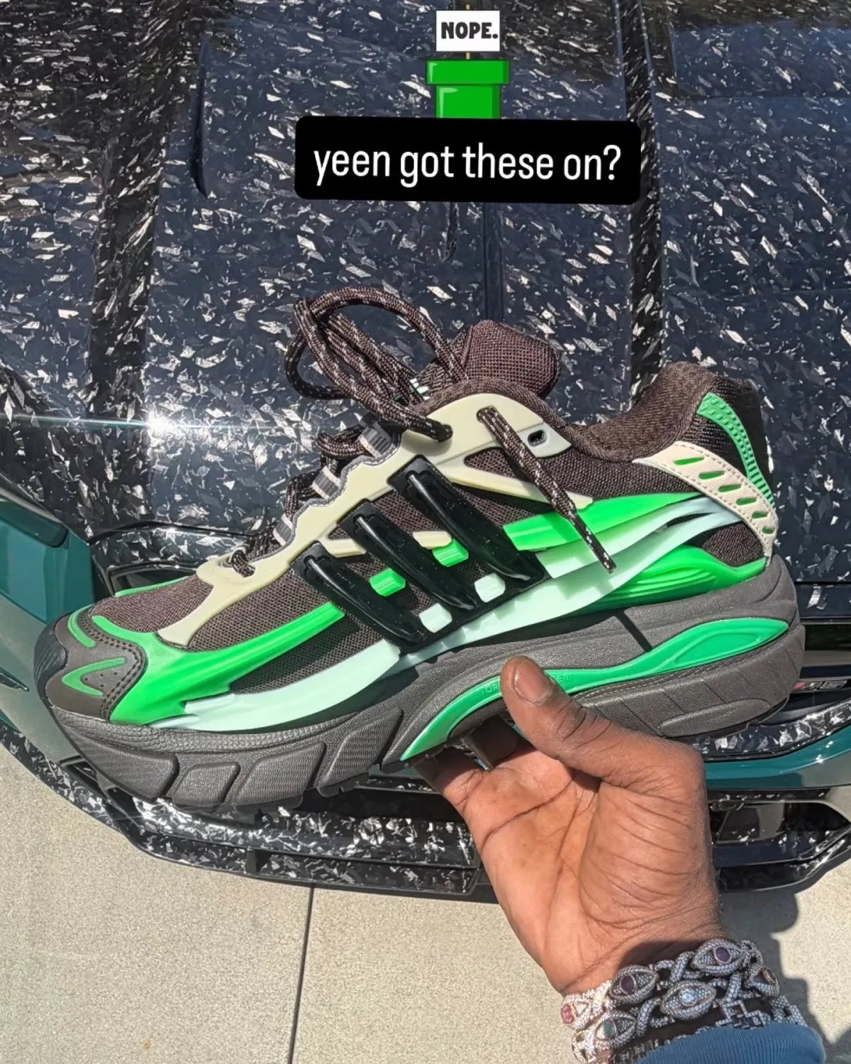 Chief Keef already pulling out a new Pharrell x adidas Adistar 