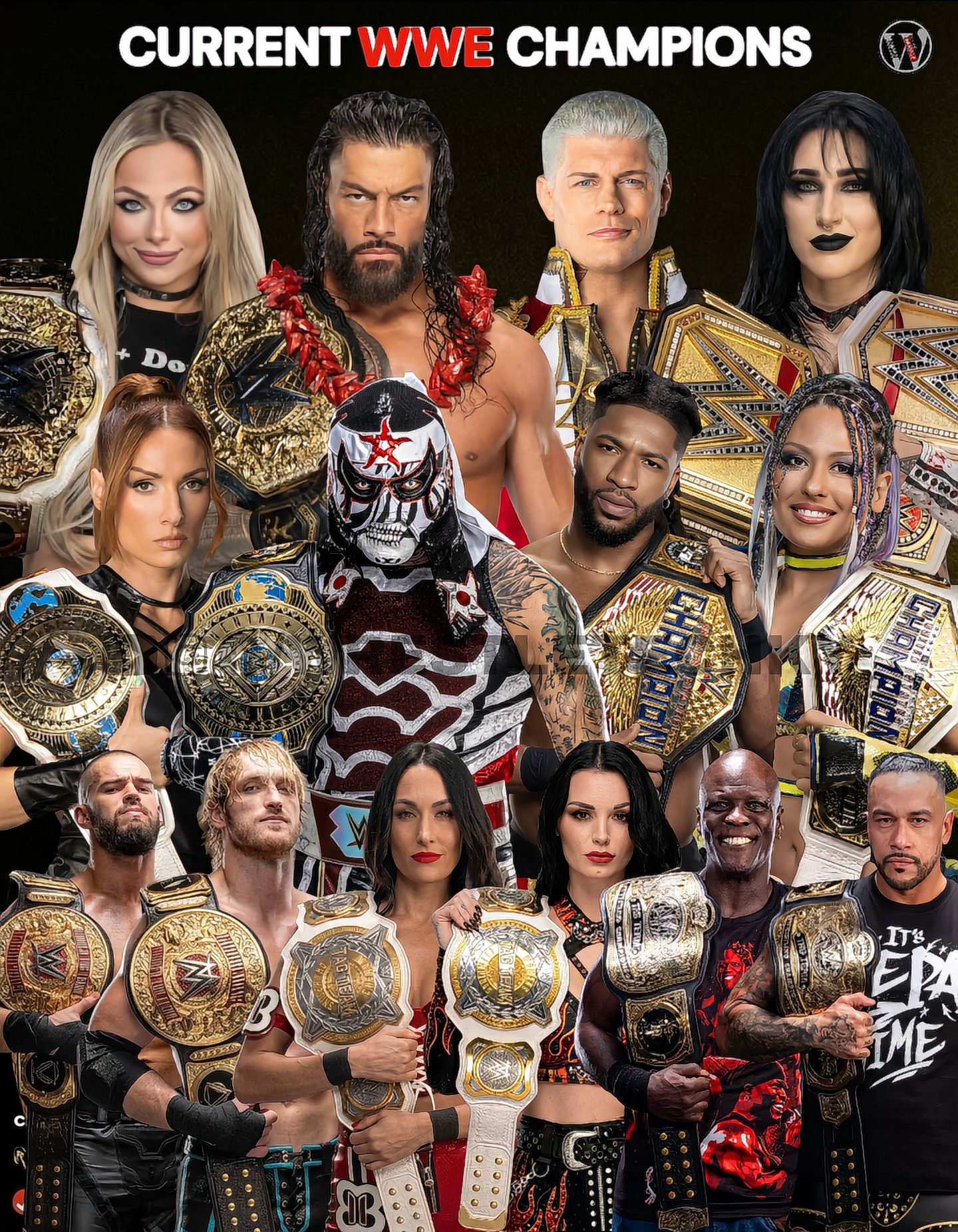 With tonight essentially being a reset of WWE, here's the updated