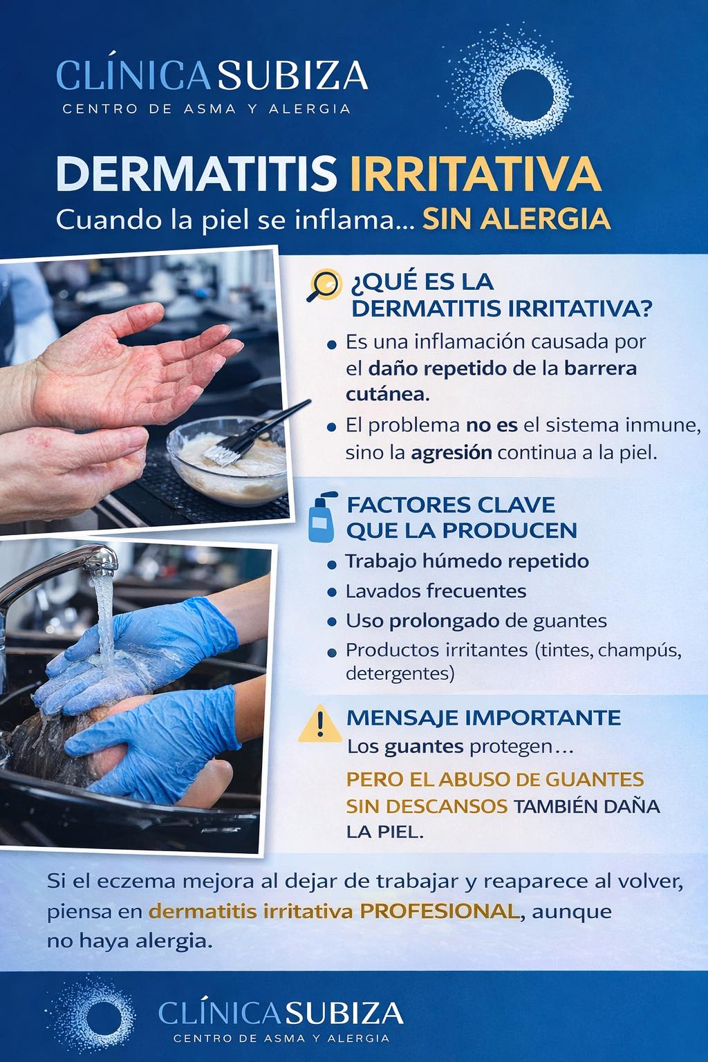 Clínica Subiza - 🧤 DERMATITIS IRRITATIVA Cuando la piel... | Facebook