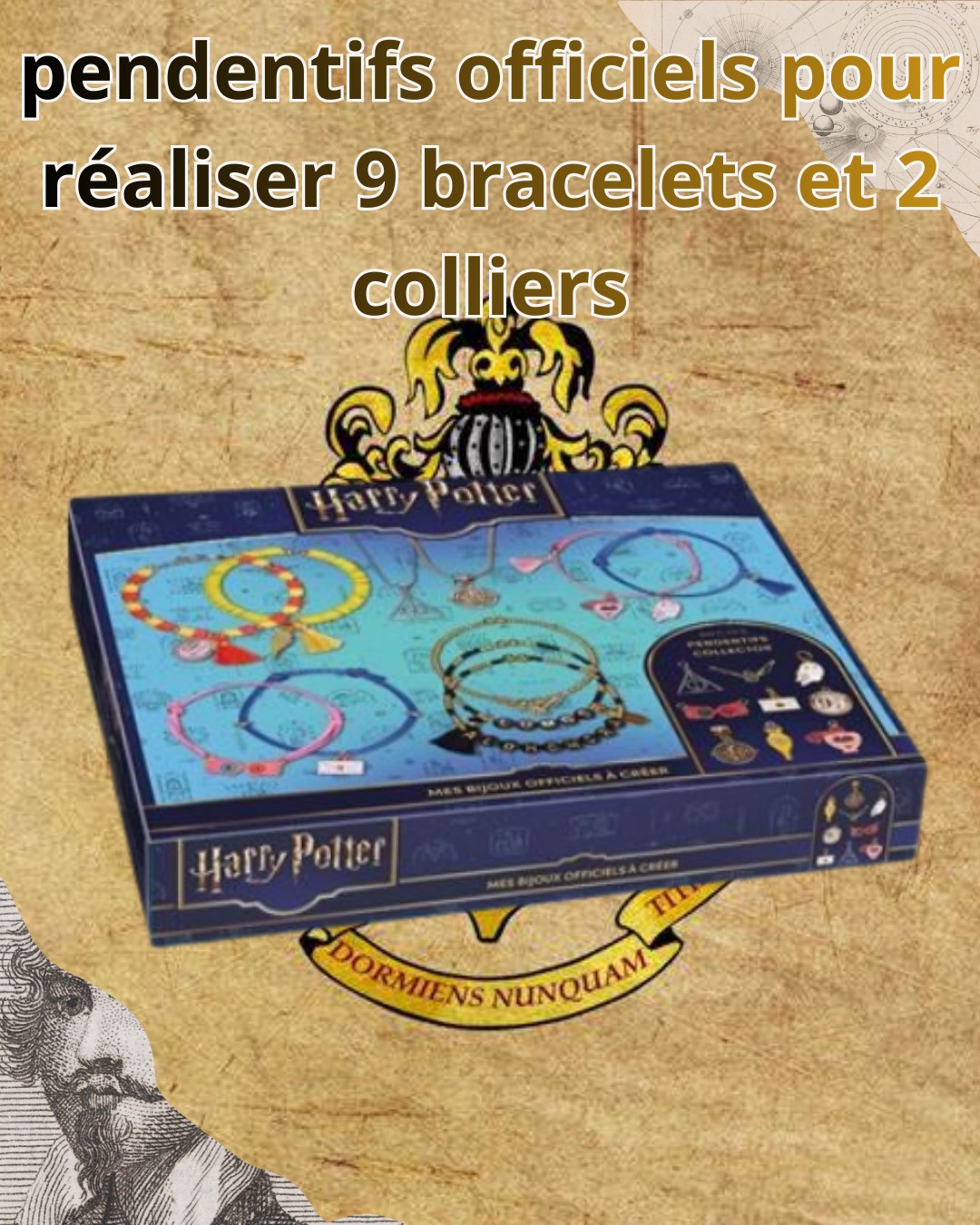 Kit de beauté DIY Bag Clip Harry Potter | Kit de perles et breloques Poudlard avec plus de 250 pièces | Activité créative magique pour garçons et filles