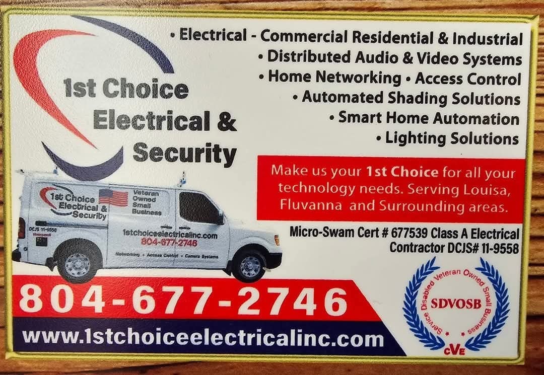 1st Choice Electrical & Security | Louisa VA